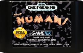 Cartridge artwork for Humans, The on the Sega Genesis.