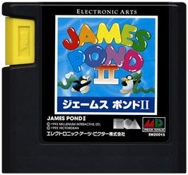 Cartridge artwork for James Pond 2: Codename: RoboCod on the Sega Genesis.