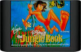 Cartridge artwork for Jungle Book, The on the Sega Genesis.