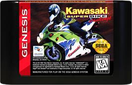 Cartridge artwork for Kawasaki Superbike Challenge on the Sega Genesis.