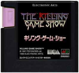 Cartridge artwork for Killing Game Show, The on the Sega Genesis.