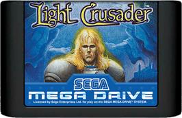 Cartridge artwork for Light Crusader on the Sega Genesis.