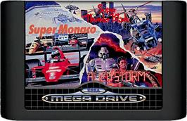 Cartridge artwork for Mega Games 3 on the Sega Genesis.
