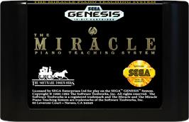 Cartridge artwork for Miracle Piano Teaching System on the Sega Genesis.