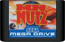 Cartridge artwork for Mr Nutz on the Sega Genesis.