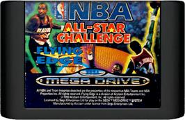 Cartridge artwork for NBA All-Star Challenge on the Sega Genesis.