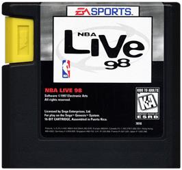 Cartridge artwork for NBA Live '98 on the Sega Genesis.