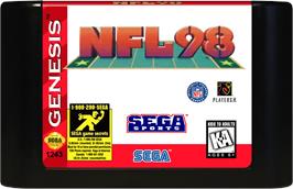 Cartridge artwork for NFL 98 on the Sega Genesis.