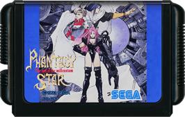 Cartridge artwork for Phantasy Star: The End of the Millenium on the Sega Genesis.