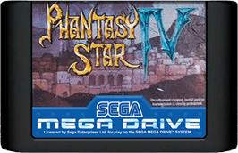 Cartridge artwork for Phantasy Star 4 on the Sega Genesis.