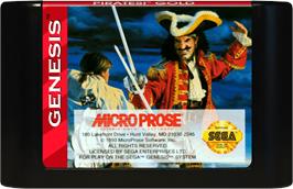 Cartridge artwork for Pirates! Gold on the Sega Genesis.