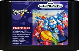Cartridge artwork for Power Ball on the Sega Genesis.