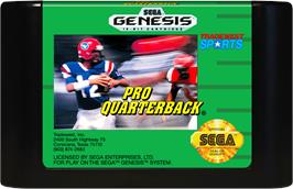 Cartridge artwork for Pro Quarterback on the Sega Genesis.