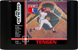 Cartridge artwork for RBI Baseball 3 on the Sega Genesis.