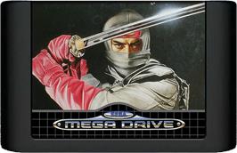 Cartridge artwork for Revenge of Shinobi, The on the Sega Genesis.
