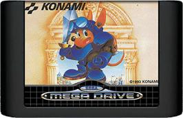 Cartridge artwork for Rocket Knight Adventures on the Sega Genesis.