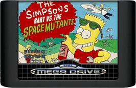 Cartridge artwork for Simpsons, The: Bart vs. the Space Mutants on the Sega Genesis.