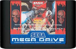 Cartridge artwork for Skeleton Krew on the Sega Genesis.