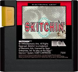 Cartridge artwork for Skitchin' on the Sega Genesis.