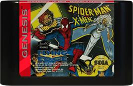 Cartridge artwork for Spider-Man and the X-Men: Arcade's Revenge on the Sega Genesis.