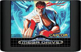 Cartridge artwork for Street Fighter II' - Champion Edition on the Sega Genesis.