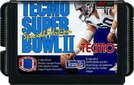 Cartridge artwork for Tecmo Super Bowl II: Special Edition on the Sega Genesis.