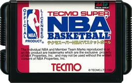 Cartridge artwork for Tecmo Super NBA Basketball on the Sega Genesis.