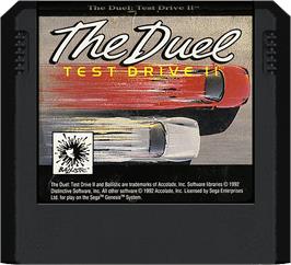 Cartridge artwork for Test Drive II - The Duel on the Sega Genesis.