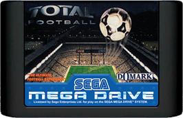 Cartridge artwork for Total Football on the Sega Genesis.