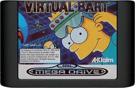 Cartridge artwork for Virtual Bart on the Sega Genesis.
