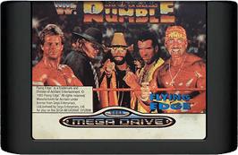 Cartridge artwork for WWF Royal Rumble on the Sega Genesis.