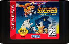 Cartridge artwork for Wacky Worlds Creativity Studio on the Sega Genesis.