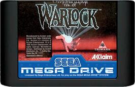 Cartridge artwork for Warlock on the Sega Genesis.