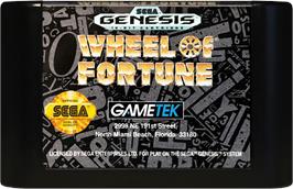 Cartridge artwork for Wheel Of Fortune on the Sega Genesis.