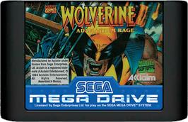 Cartridge artwork for Wolverine: Adamantium Rage on the Sega Genesis.