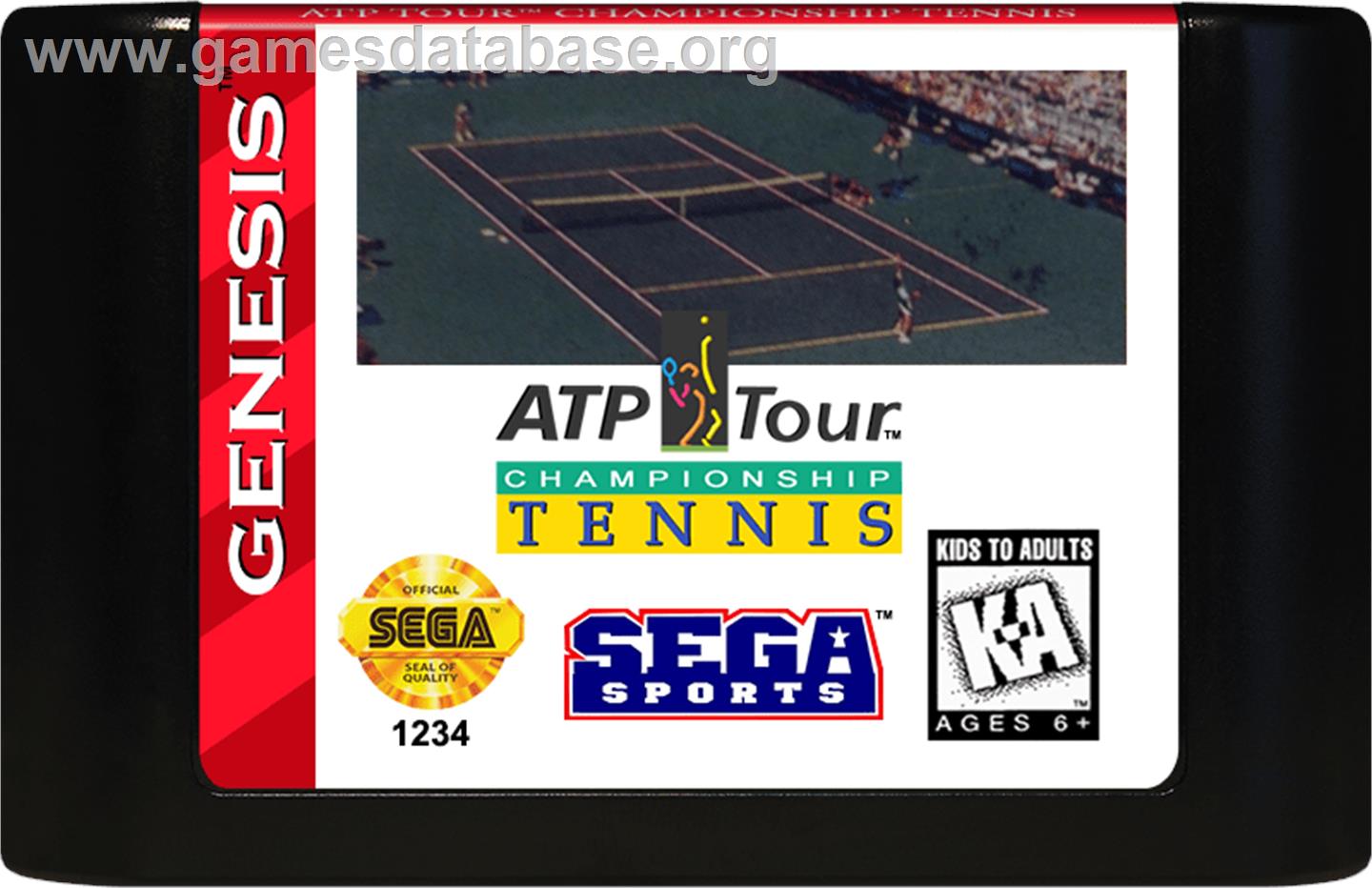 ATP Tour Championship Tennis - Sega Genesis - Artwork - Cartridge