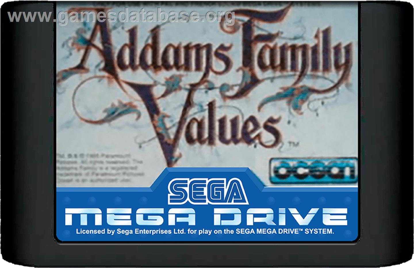 Addams Family Values - Sega Genesis - Artwork - Cartridge