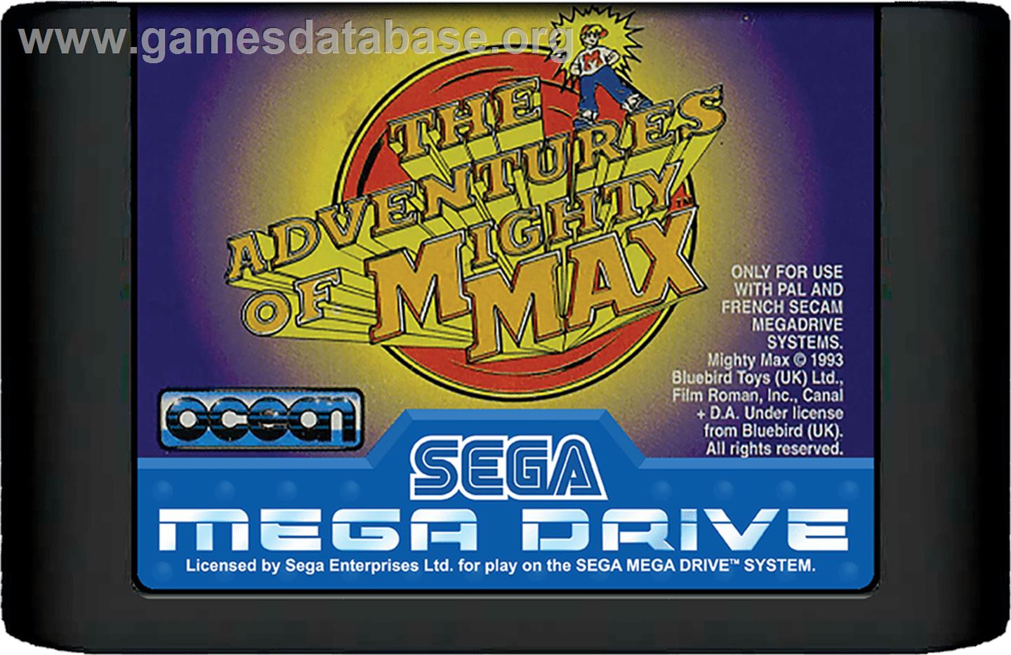 Adventures of Mighty Max, The - Sega Genesis - Artwork - Cartridge