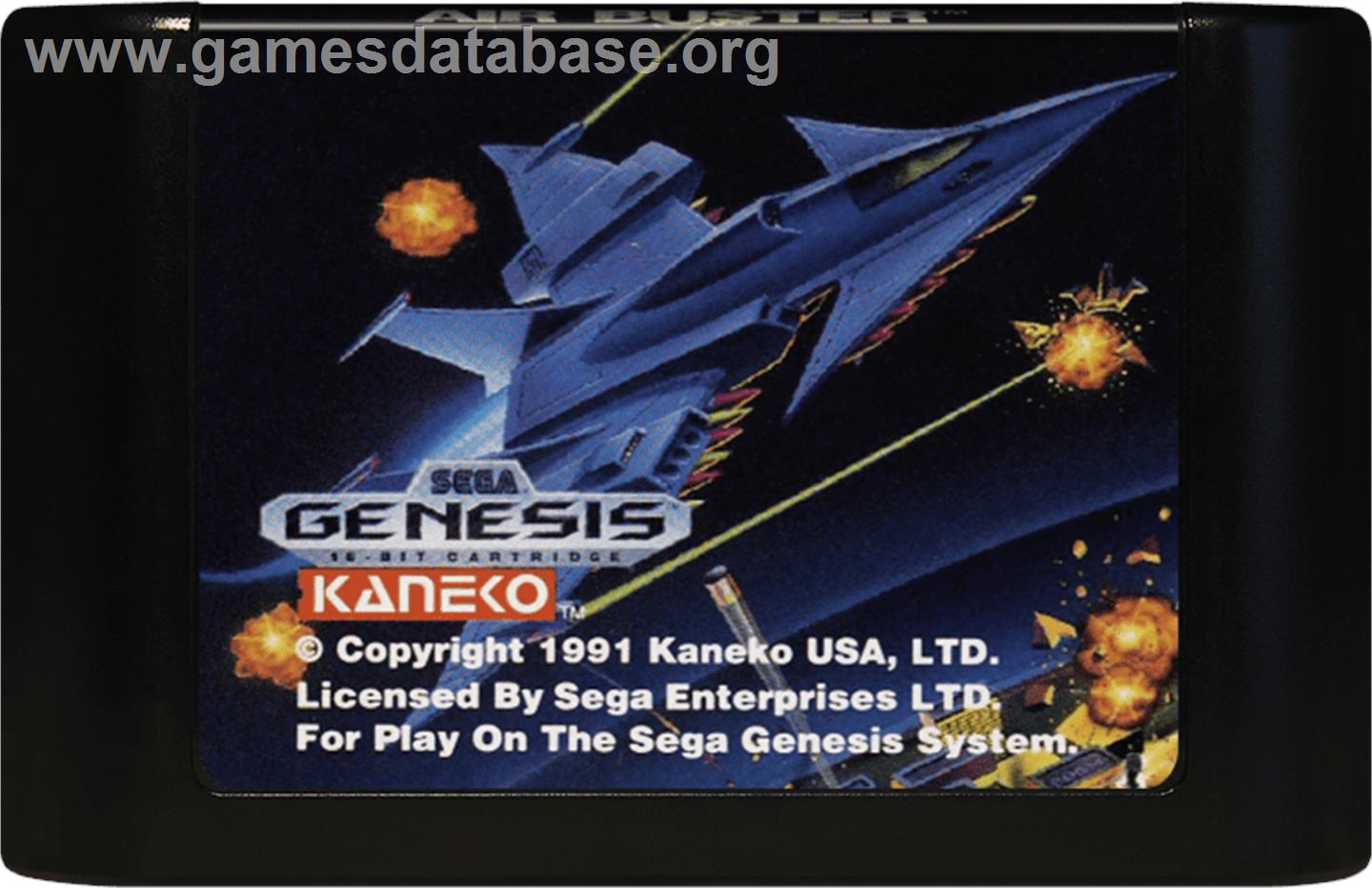 Air Buster - Sega Genesis - Artwork - Cartridge