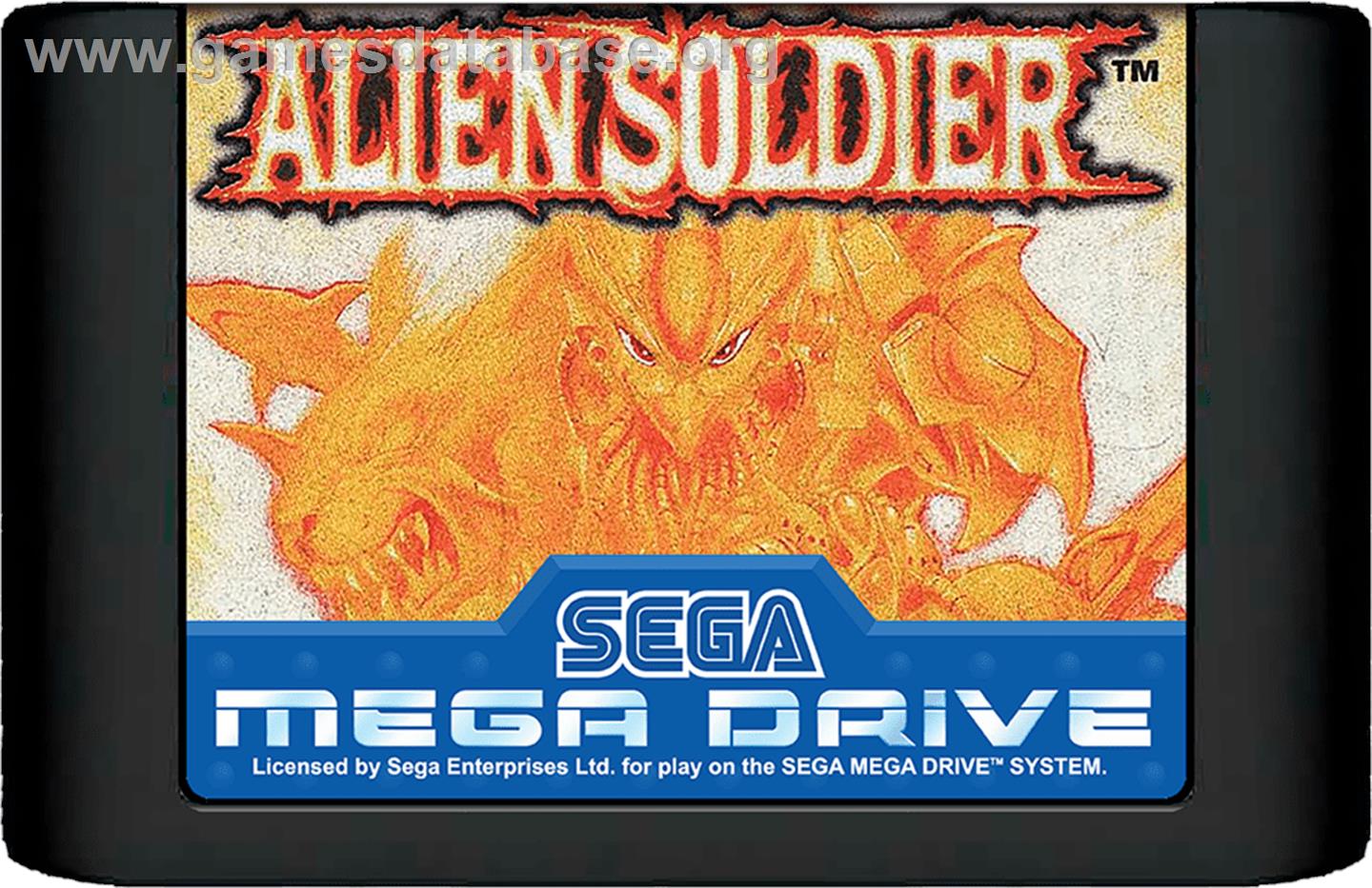 Alien Soldier - Sega Genesis - Artwork - Cartridge