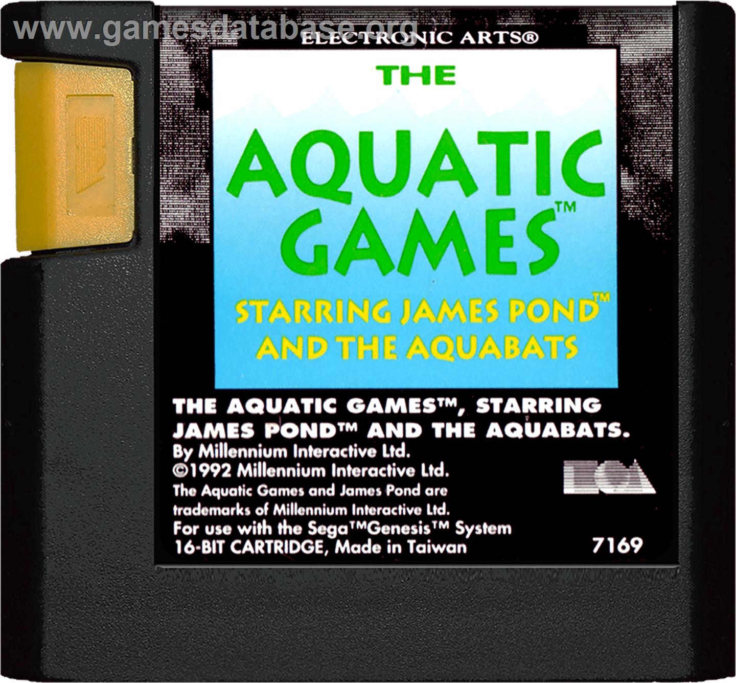 Aquatic Games: Starring James Pond, The - Sega Genesis - Artwork - Cartridge