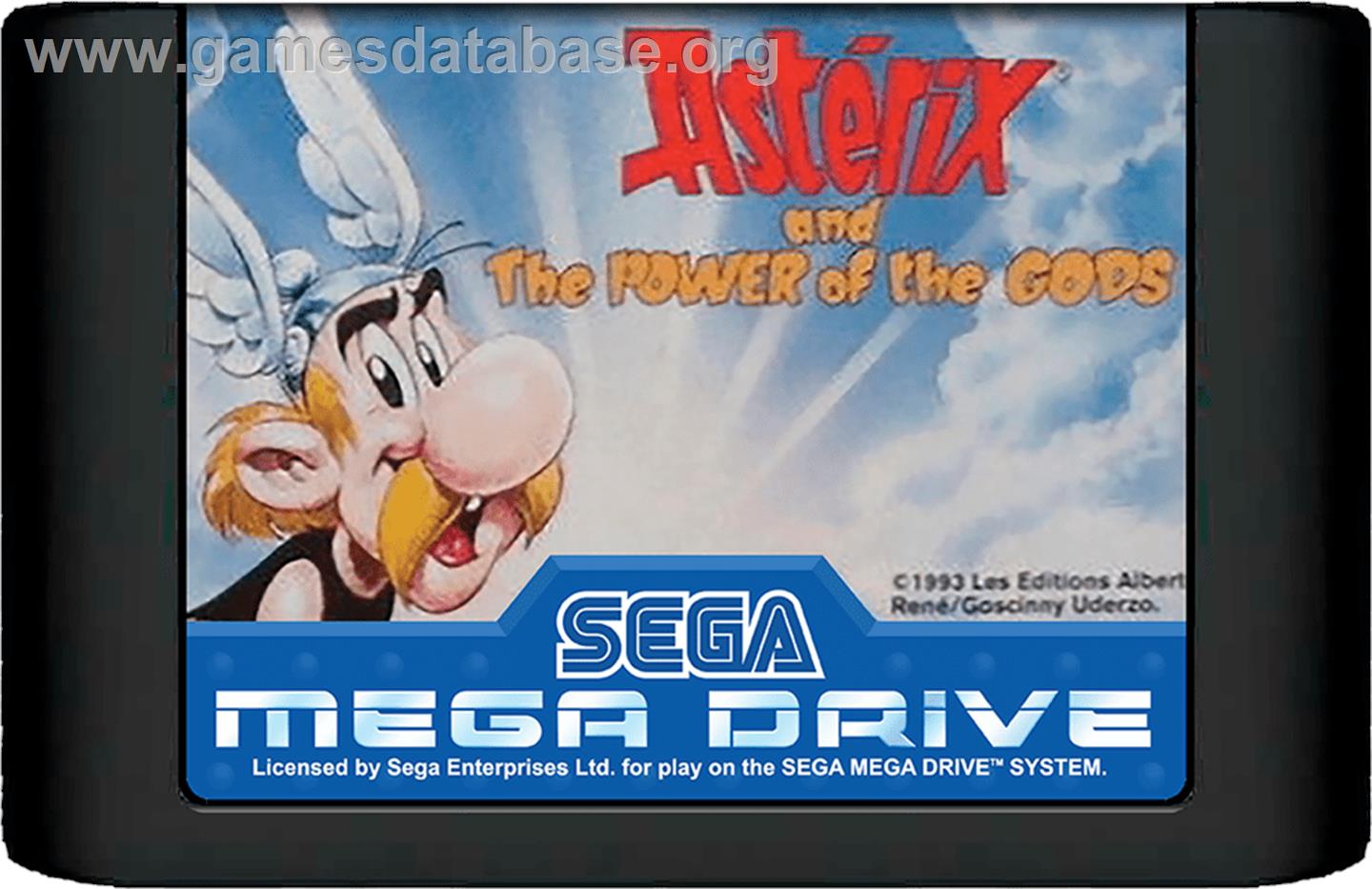 Asterix and the Power of the Gods - Sega Genesis - Artwork - Cartridge