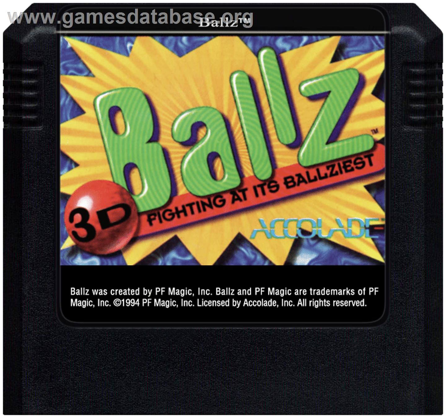 Ballz 3D - Sega Genesis - Artwork - Cartridge