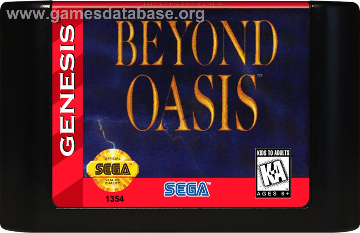 Beyond Oasis - Sega Genesis - Artwork - Cartridge