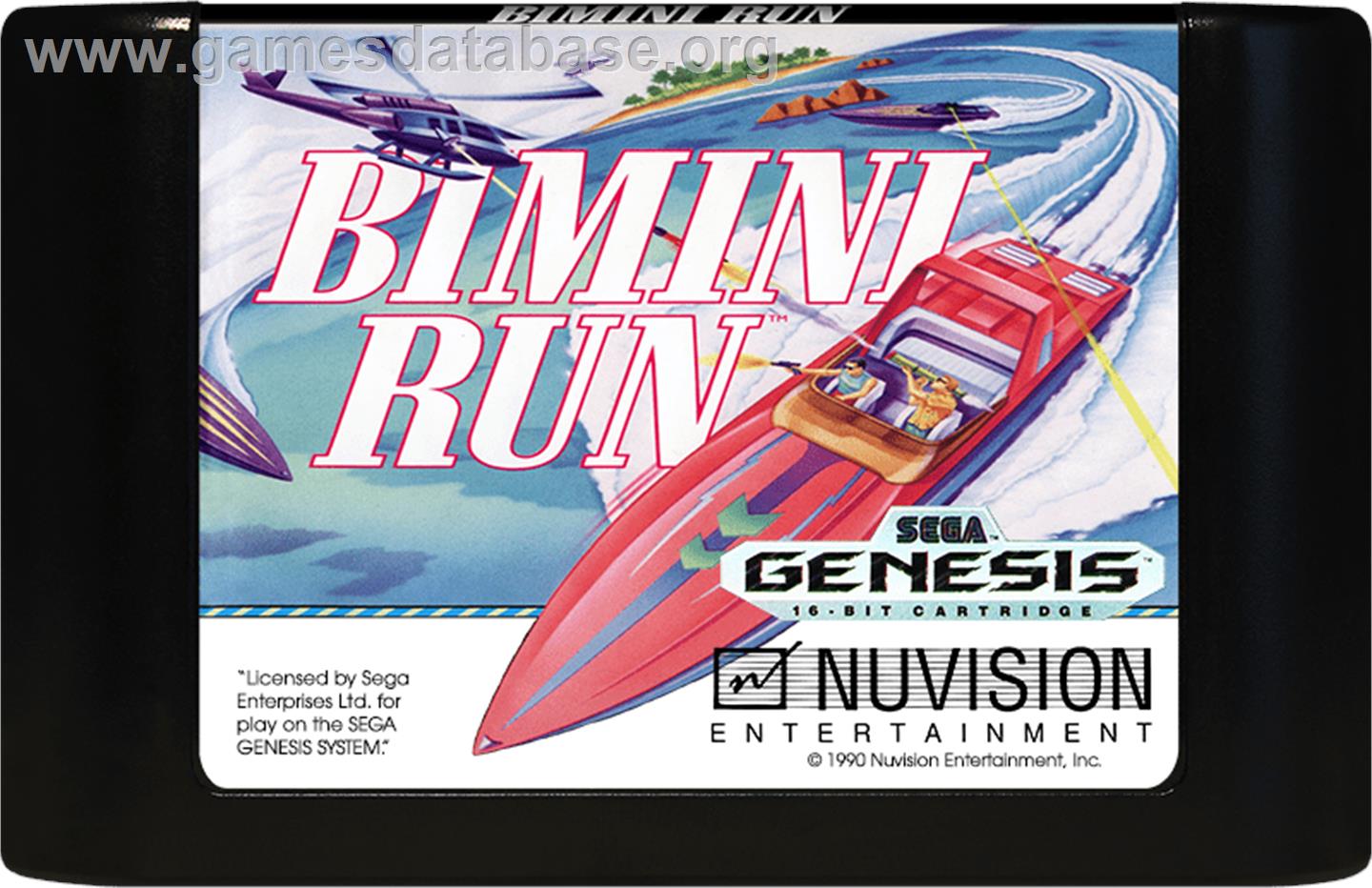 Bimini Run - Sega Genesis - Artwork - Cartridge