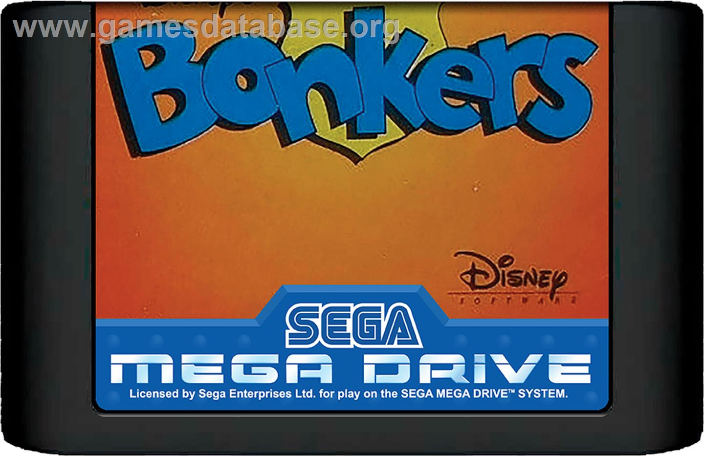 Bonkers - Sega Genesis - Artwork - Cartridge