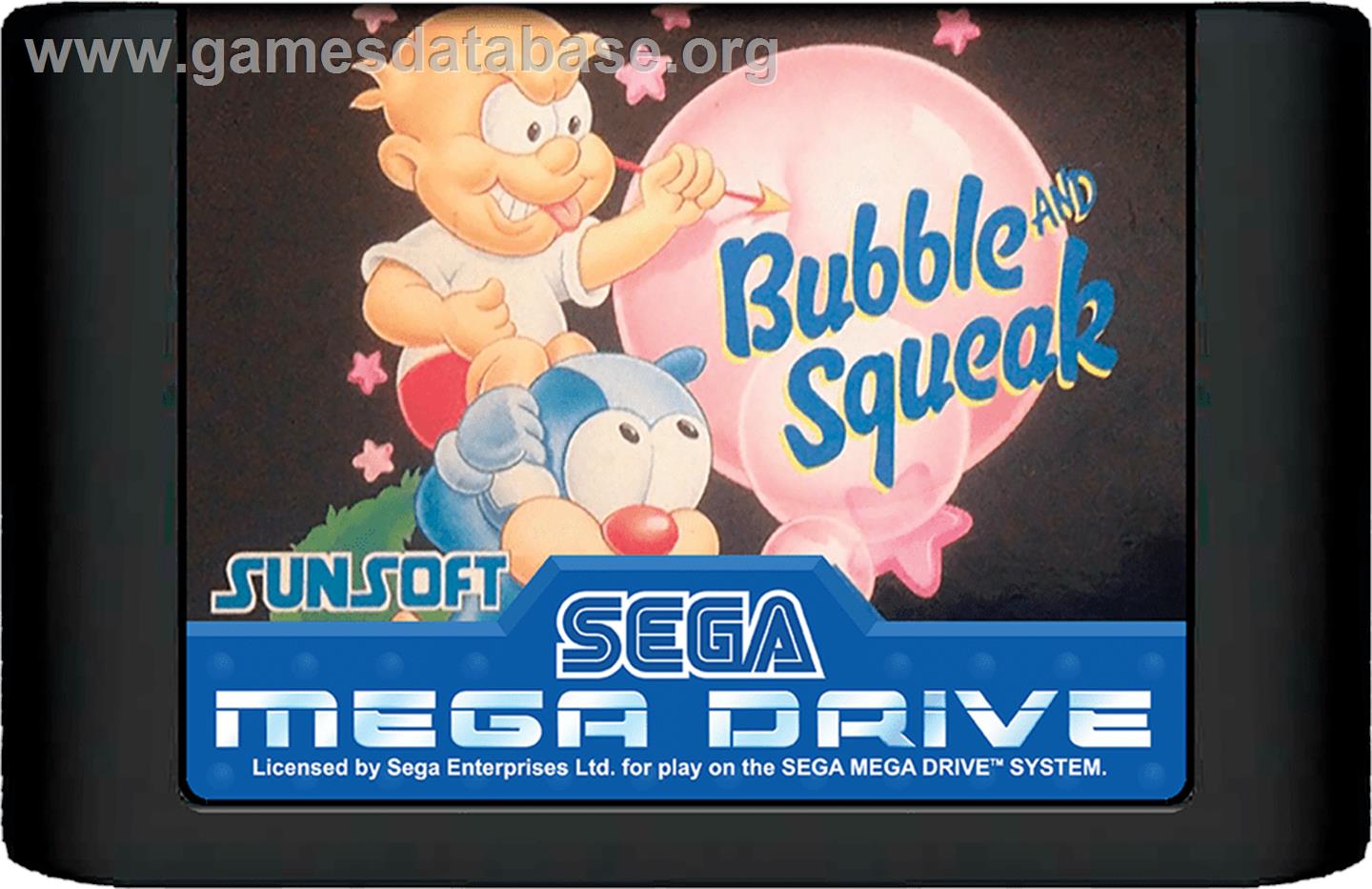 Bubble and Squeak - Sega Genesis - Artwork - Cartridge
