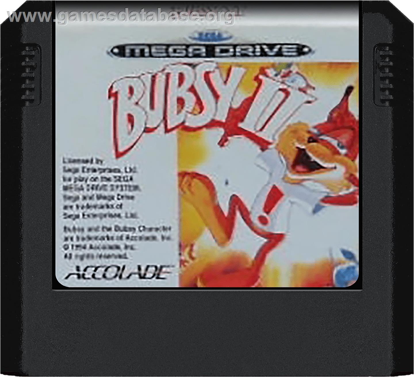Bubsy 2 - Sega Genesis - Artwork - Cartridge