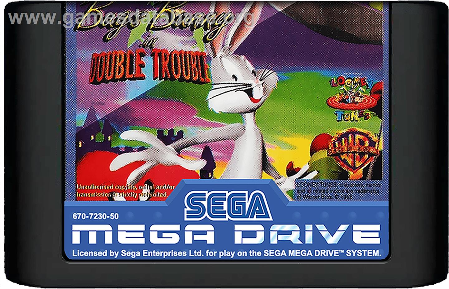 Bugs Bunny in Double Trouble - Sega Genesis - Artwork - Cartridge