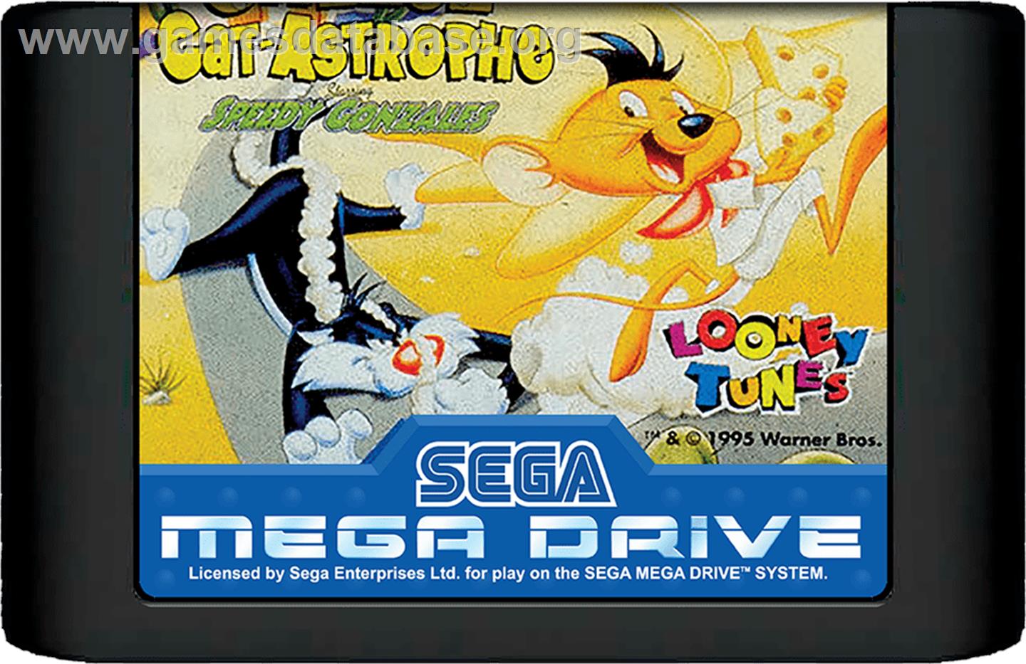 Cheese Cat-Astrophe starring Speedy Gonzales - Sega Genesis - Artwork - Cartridge
